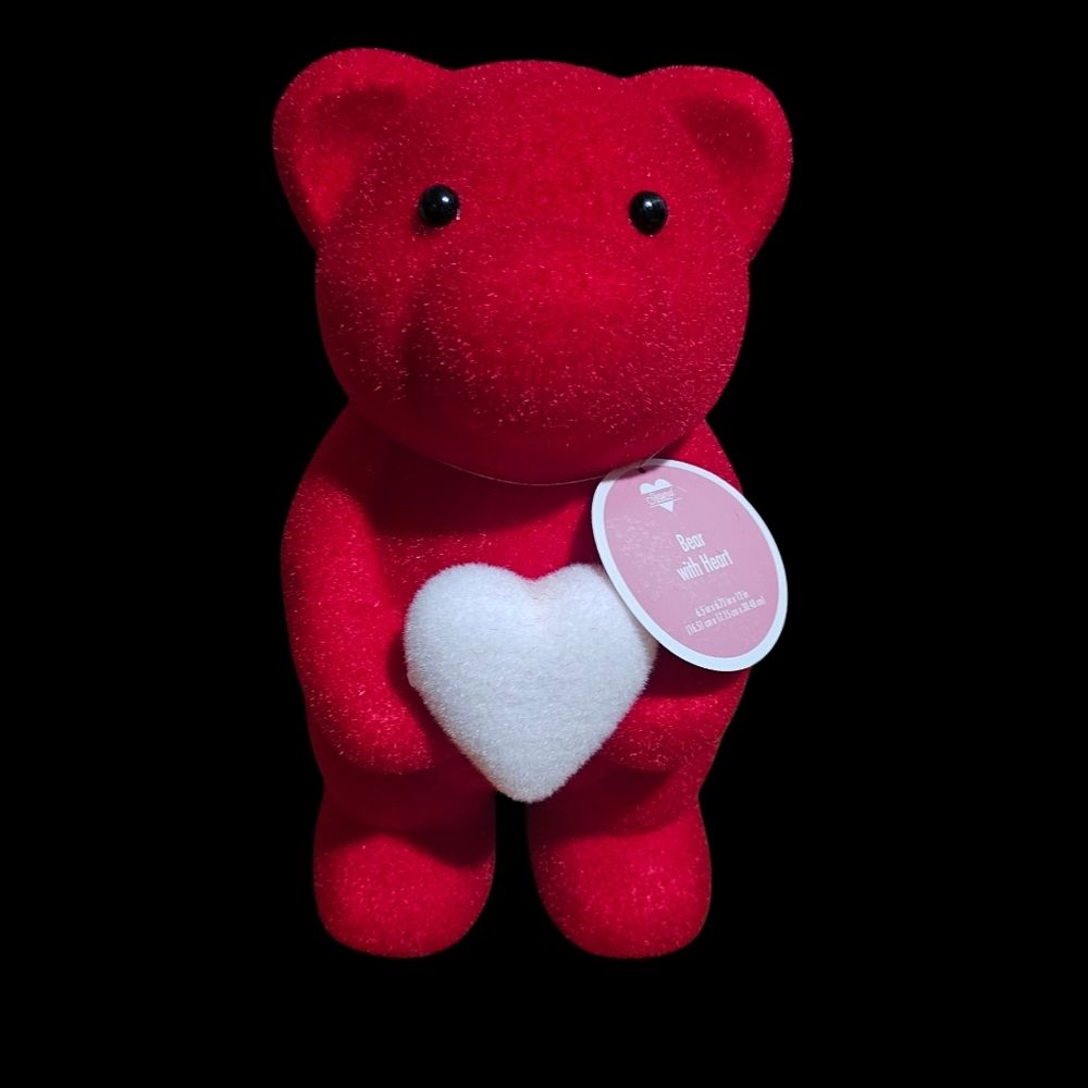Styrofoam bear with heart